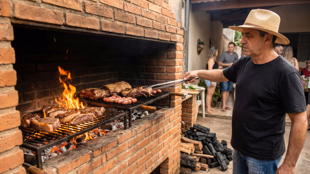 Por que o posicionamento da brasa vale mais que a quantidade de carvão no churrasco