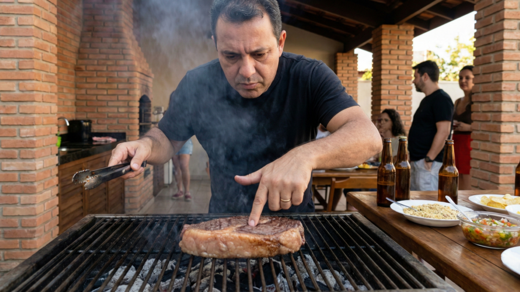Com apenas o toque é possível entender o ponto da carne