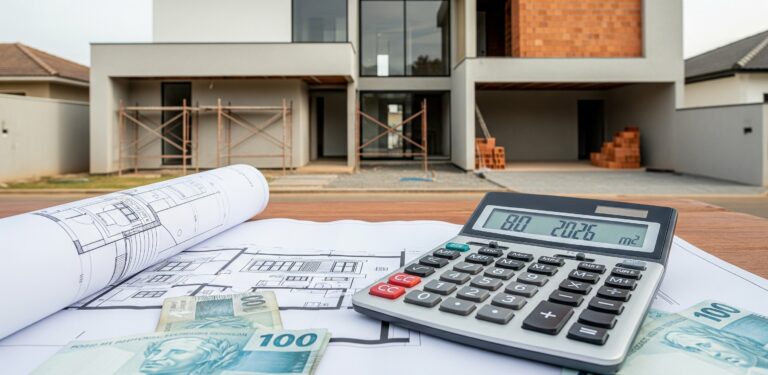 Conceito de valores em construção civil para casa de 80 metros quadrados em 2026