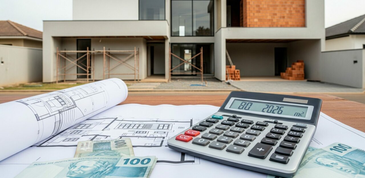 Quanto custa construir uma casa de 80 m² de alvenaria em 2026?