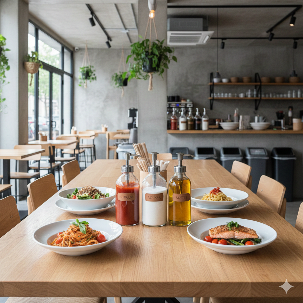 Em 2026, bares e restaurantes deverão eliminar sachês de ketchup, açúcar ou óleo dos estabelecimentos