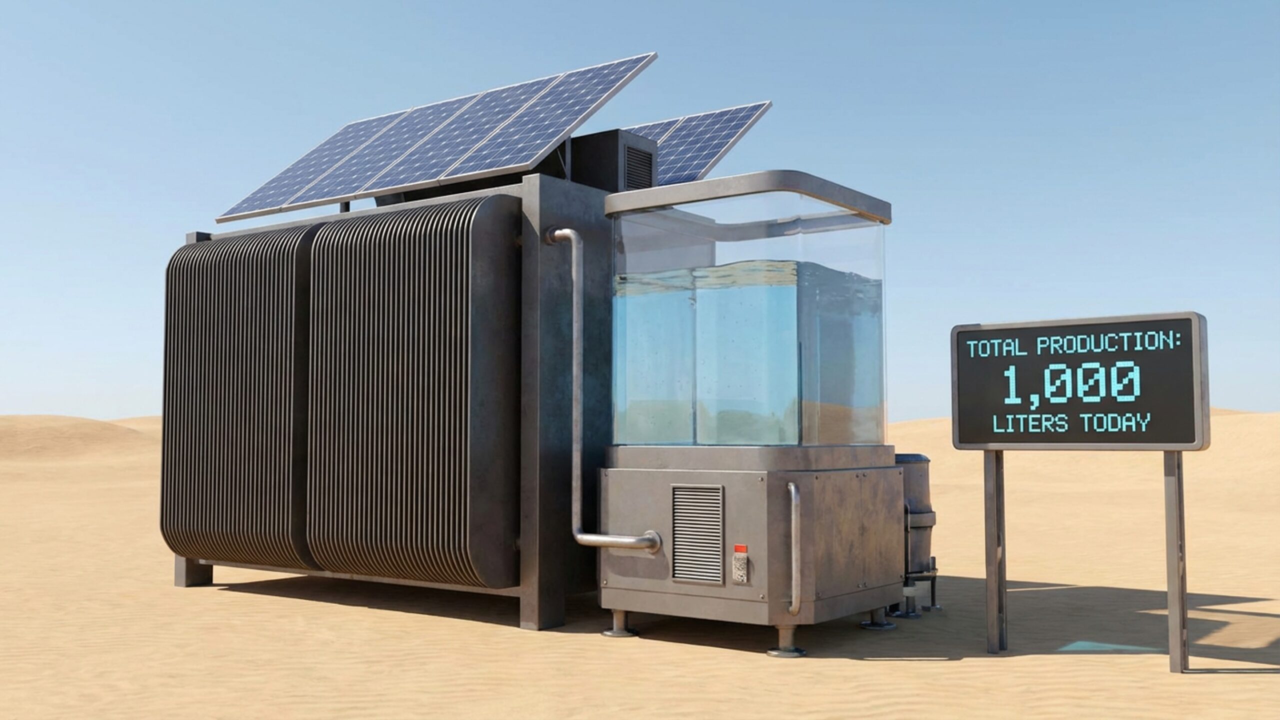 Ganhador do Nobel de Química desenvolve máquina que extrai água do ar e entrega 1.000 litros por dia