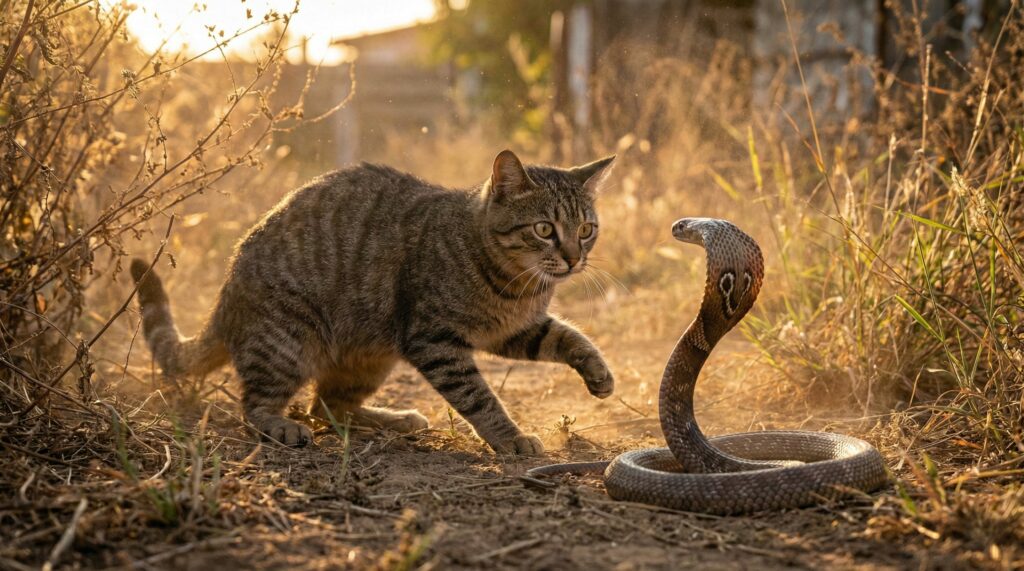 Como gatos conseguem reagir em até 20 milissegundos ao bote de uma cobra?