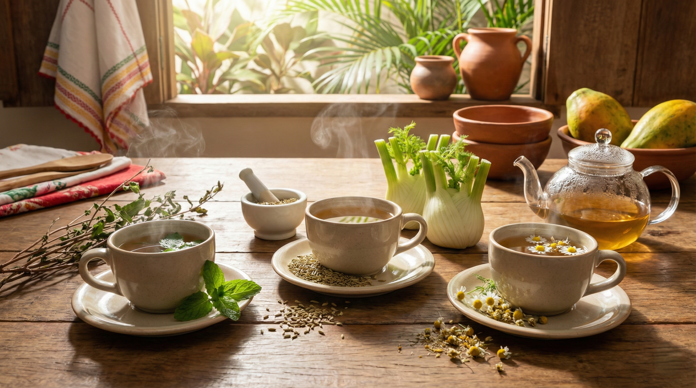 Como aliviar gases intestinais com chás comuns no dia a dia, mesmo com rotina corrida