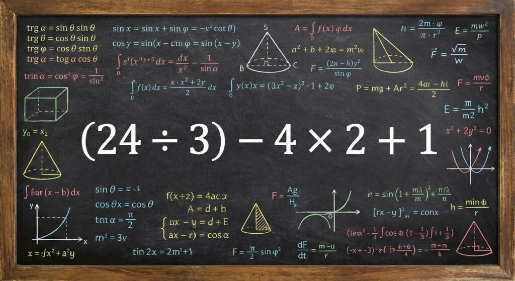 Você consegue resolver (24 ÷ 3) – 4 × 2 + 1 em menos de 23 segundos?