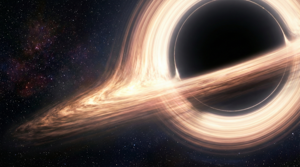 A gravidade próxima ao horizonte de eventos é tão forte que nem mesmo a luz consegue escapar