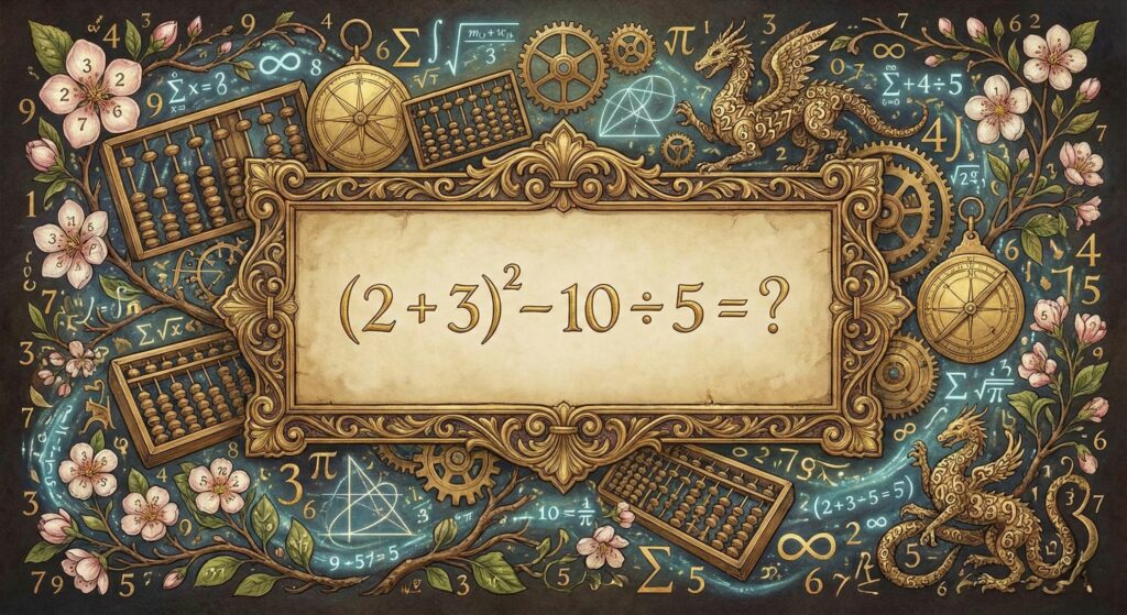 Você resolve (2 + 3)² – 10 ÷ 5 em menos de 30 segundos?