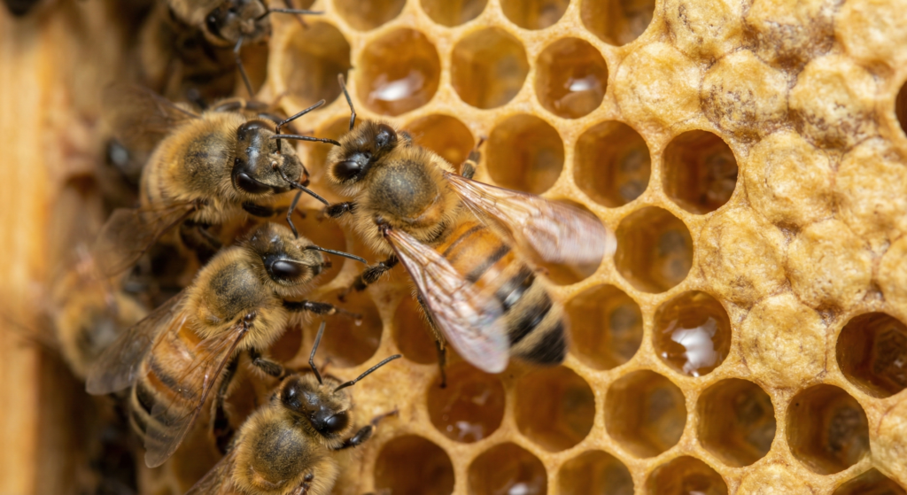 As abelhas utilizam pequenas vibrações em sua cauda para indicar direções