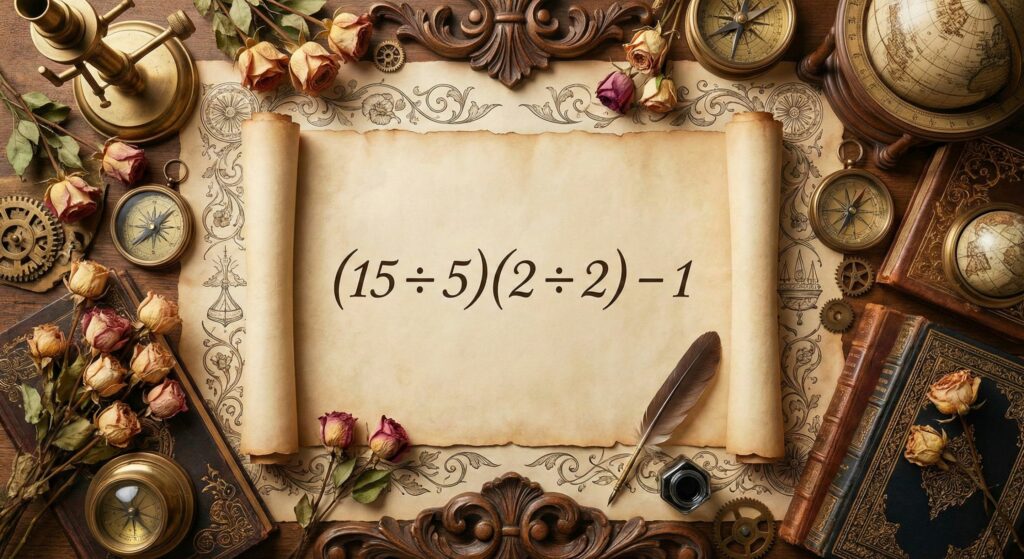 Você consegue calcular (15 ÷ 5)(2 ÷ 2) – 1 em menos de 28 segundos?