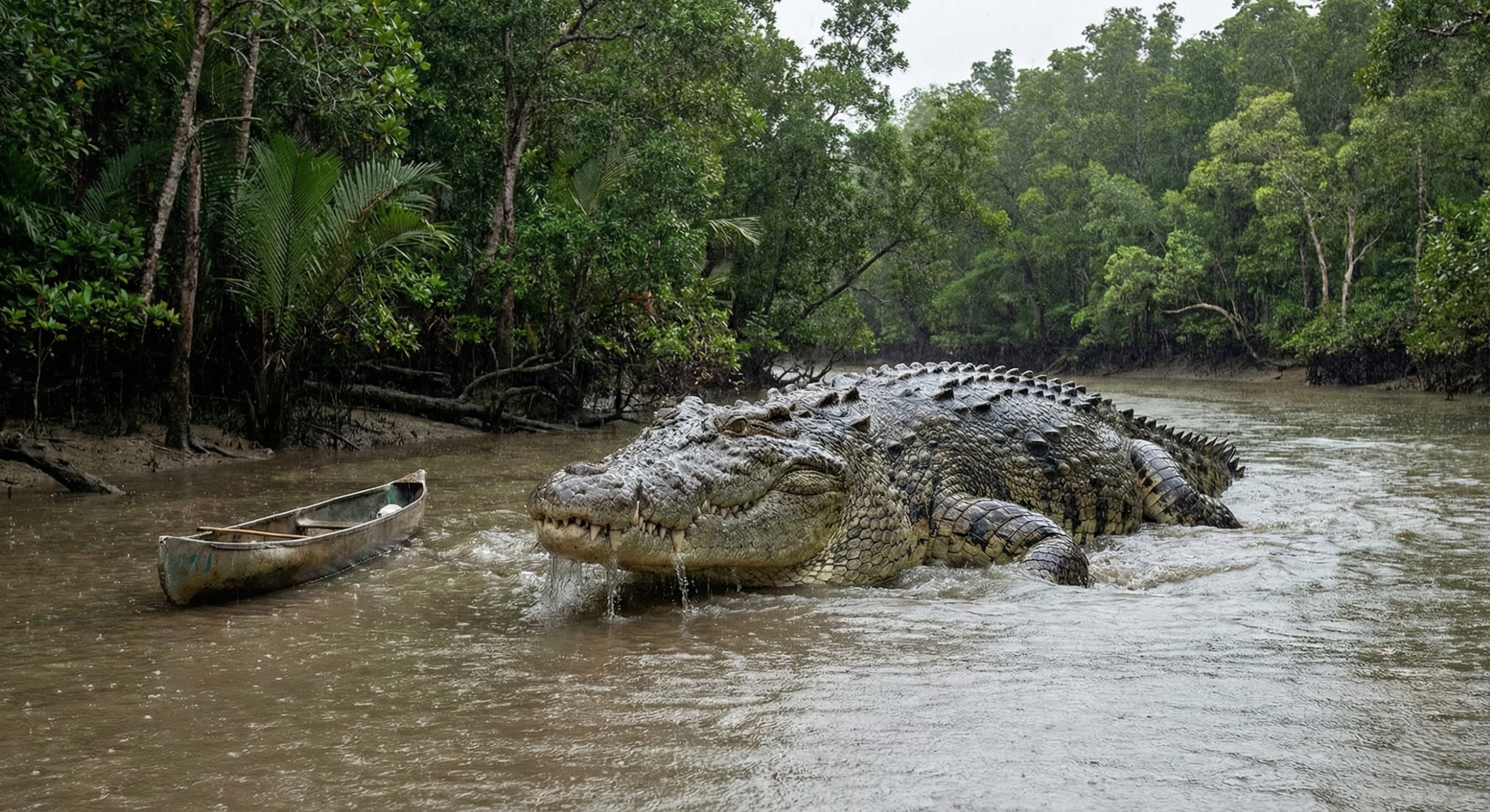 Esse crocodilo pode chegar a 7 metros e tem a mordida mais forte entre todos os animais