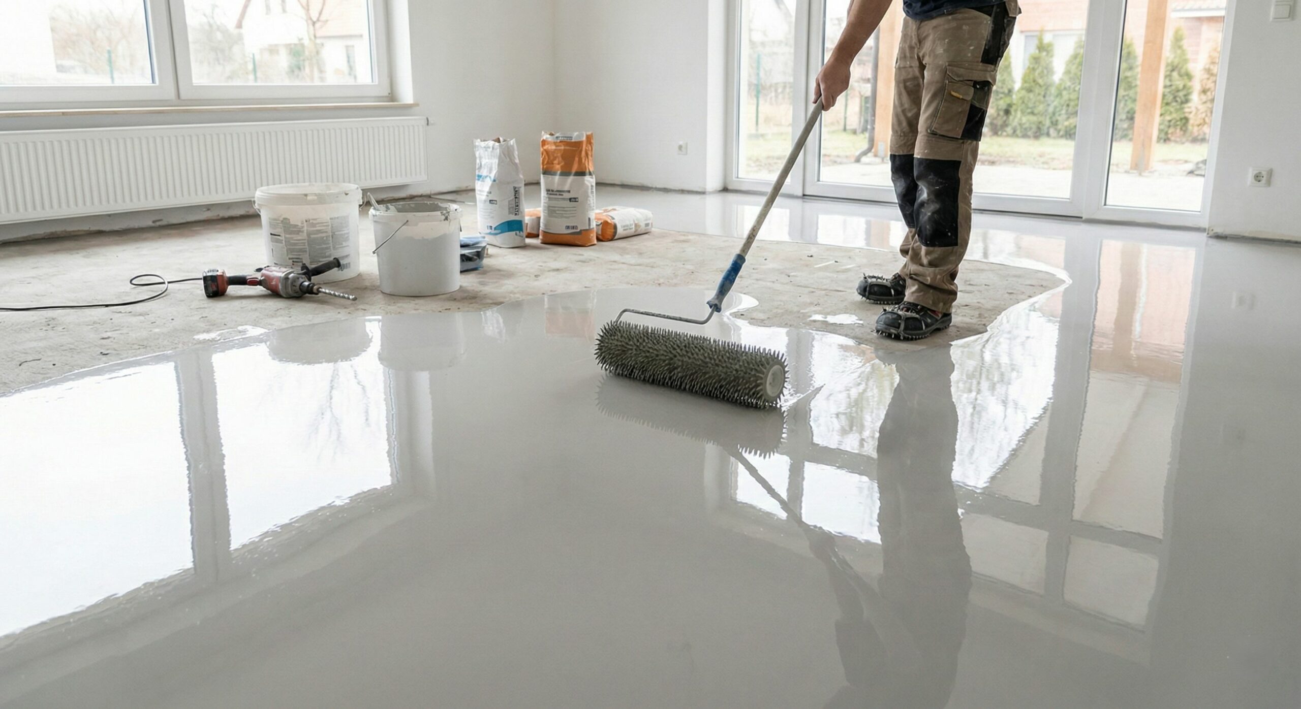 Piso líquido autonivelante ganha brilho e resistência com custo menor que porcelanato tradicional