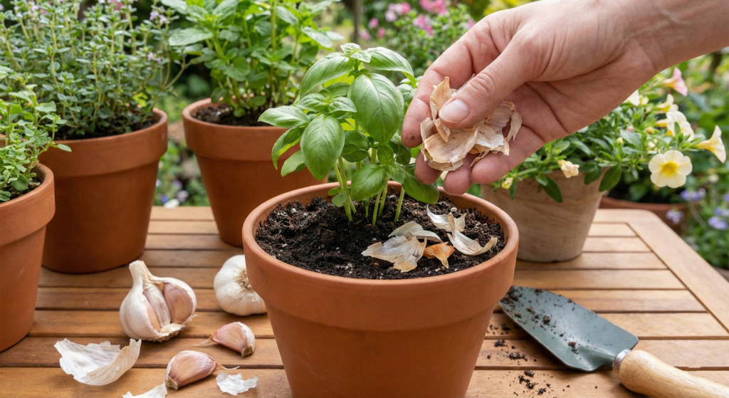 A casca do alho controla fungos e bactérias na terra
