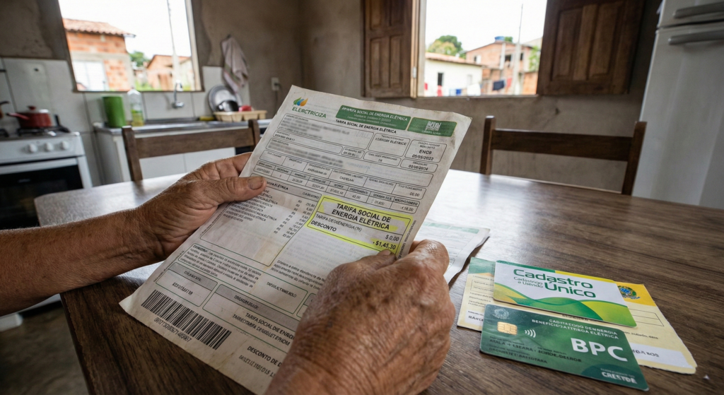 Famílias com até meio salário mínimo per capita, inscritas no BPC ou famílias que necessitam de equipamentos eletrônicos para fins médicos tem direito ao benefício