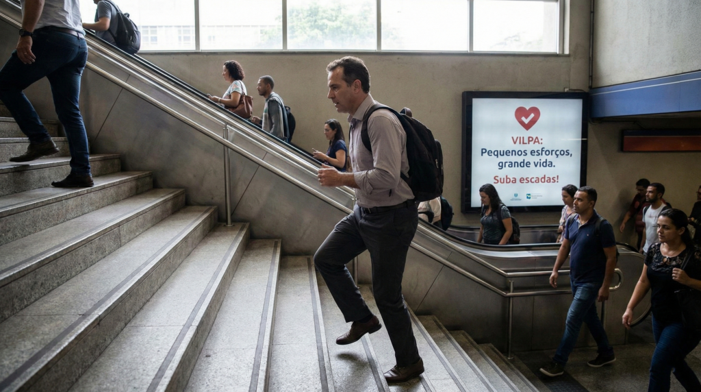 O simples hábito de subir as escadas no lugar de pegar a escada rolante pode mudar sua vida