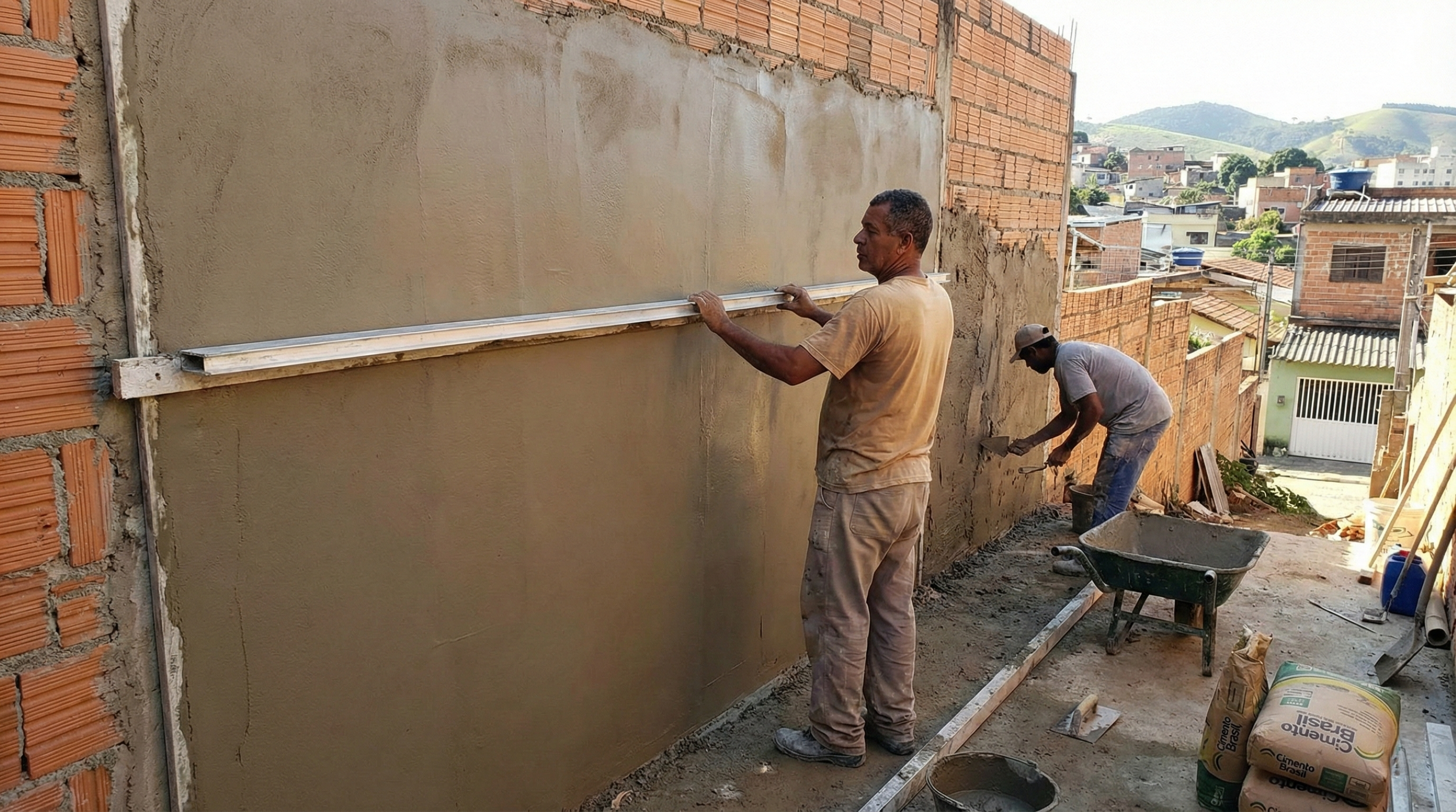 Como rebocar parede com um prumo perfeito e diminuir correções depois da secagem