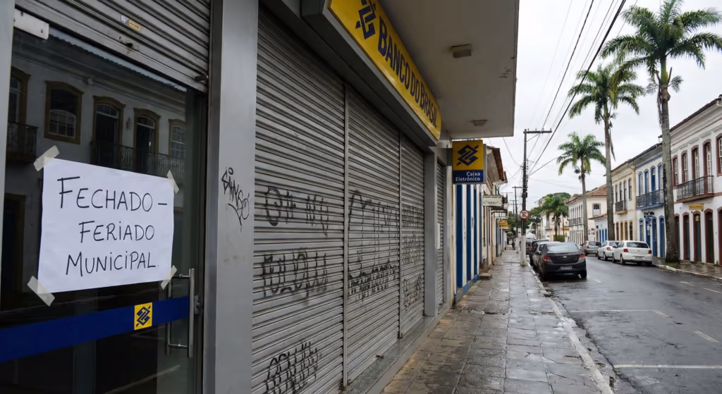 Bancos fecham na 4ª feira, dia 25