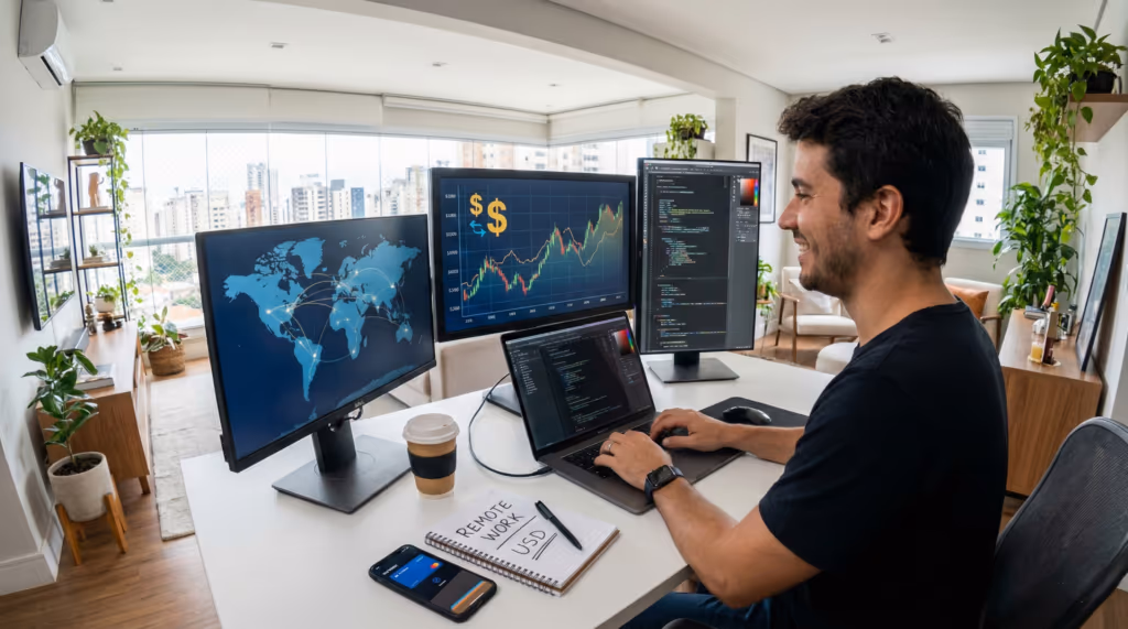 Nem só programador consegue ganhar em dólar morando no Brasil e essas áreas provam isso