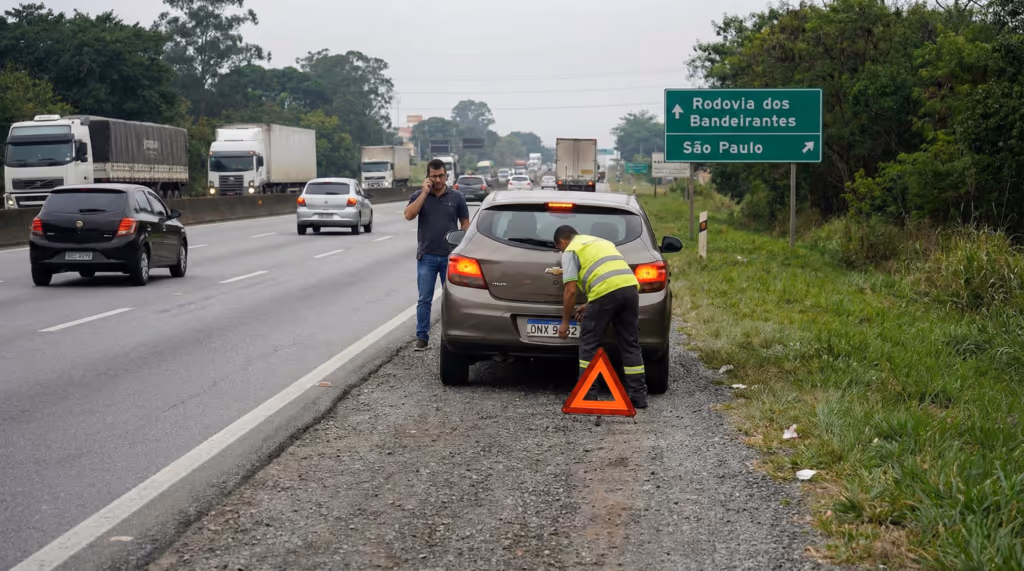Como agir corretamente caso o carro morrer no meio da rodovia