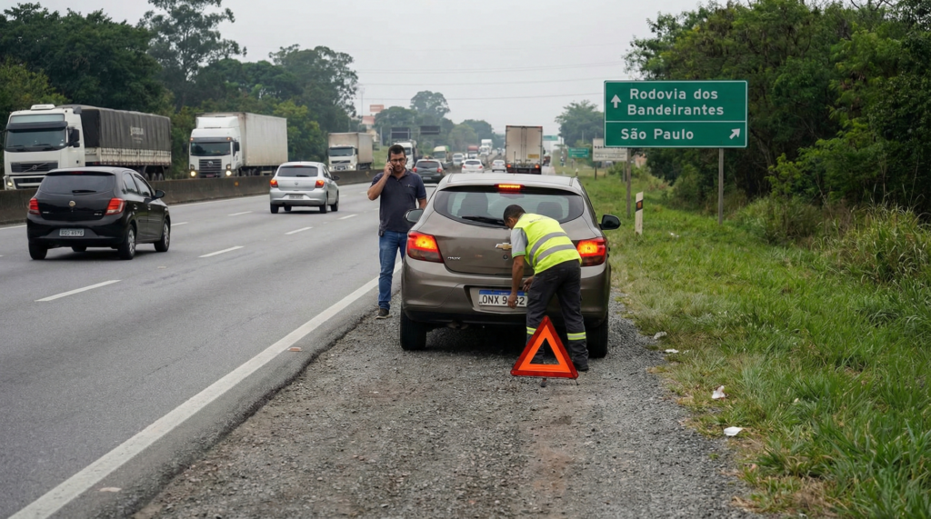 Como agir corretamente caso o carro morrer no meio da rodovia