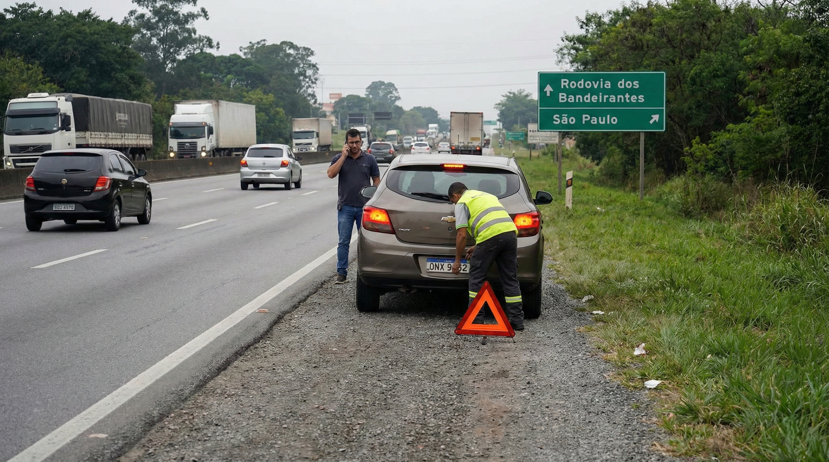 Como agir corretamente caso o carro morrer no meio da rodovia