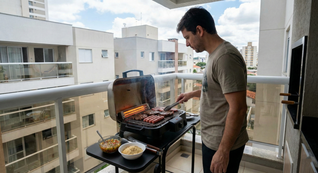 A churrasqueira elétrica facilita e agiliza seu churrasco