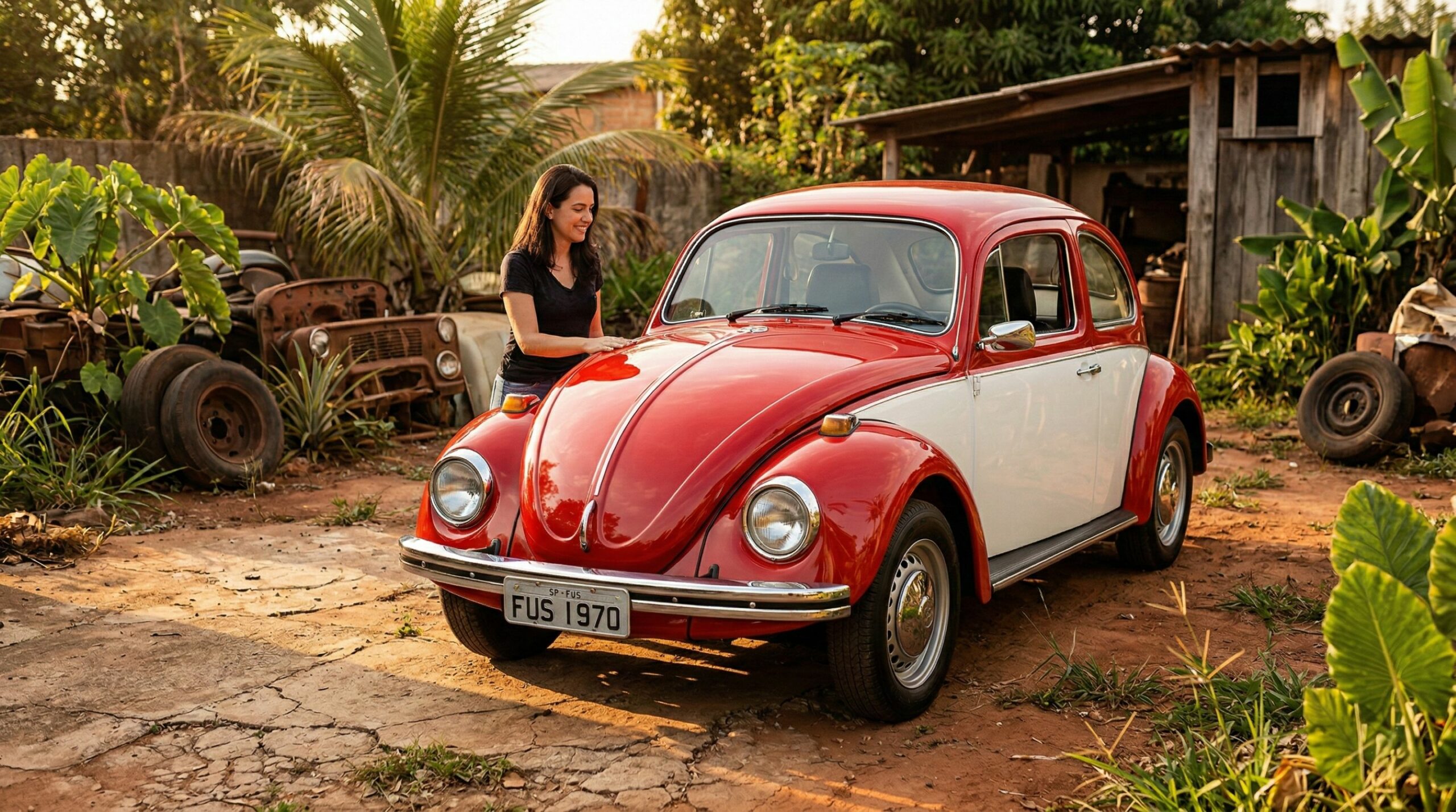 Restauração de um Fusca abandonado de graça transforma um carro parado há 10 anos em memória viva de família