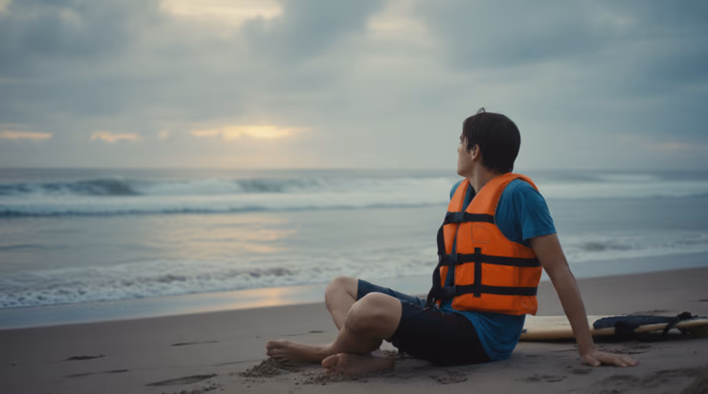 Herói de 13 anos nada 4 horas em mar furioso para salvar a família