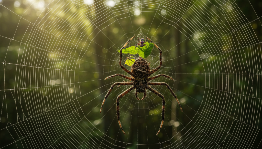 Aranha "fantasma" que constrói seu próprio cadáver para enganar predadores