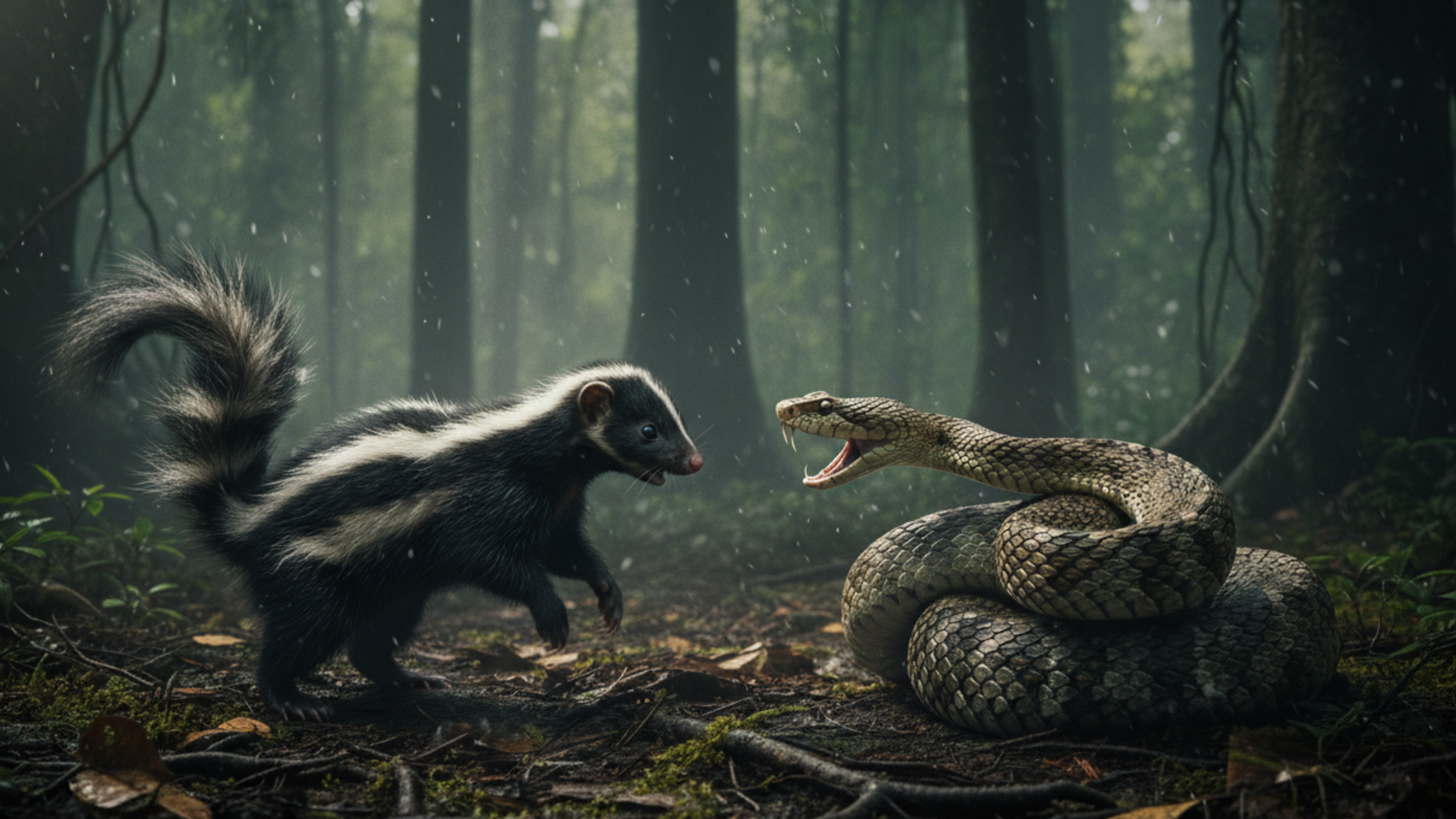 Gambá x Jararaca, o duelo que há milhões de anos cria imunidade natural