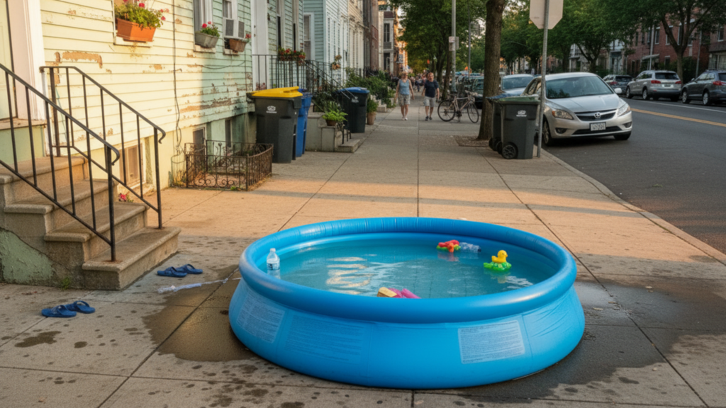 O que diz a lei sobre usar piscina de plástico na calçada?