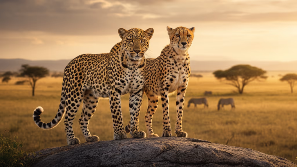 Qual é a diferença entre um leopardo e um guepardo?