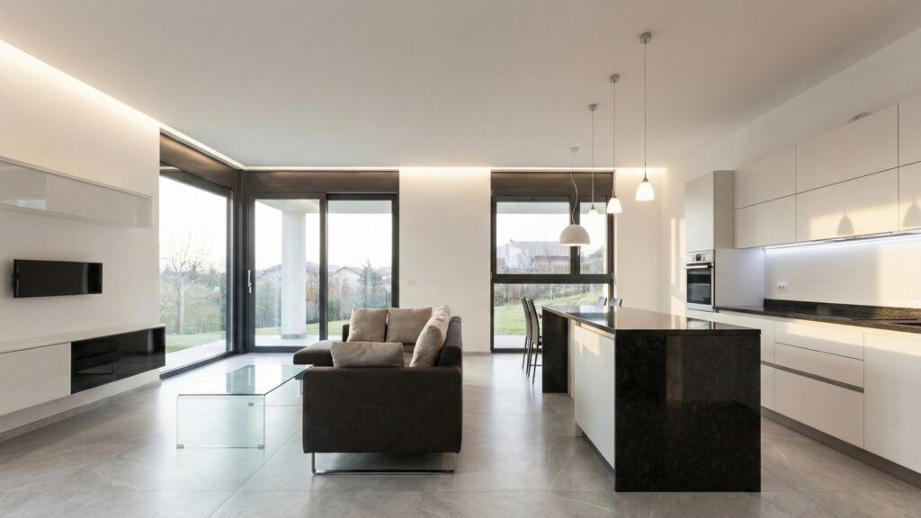 Interior de modelo para casa com suite de até 120 metros quadrados