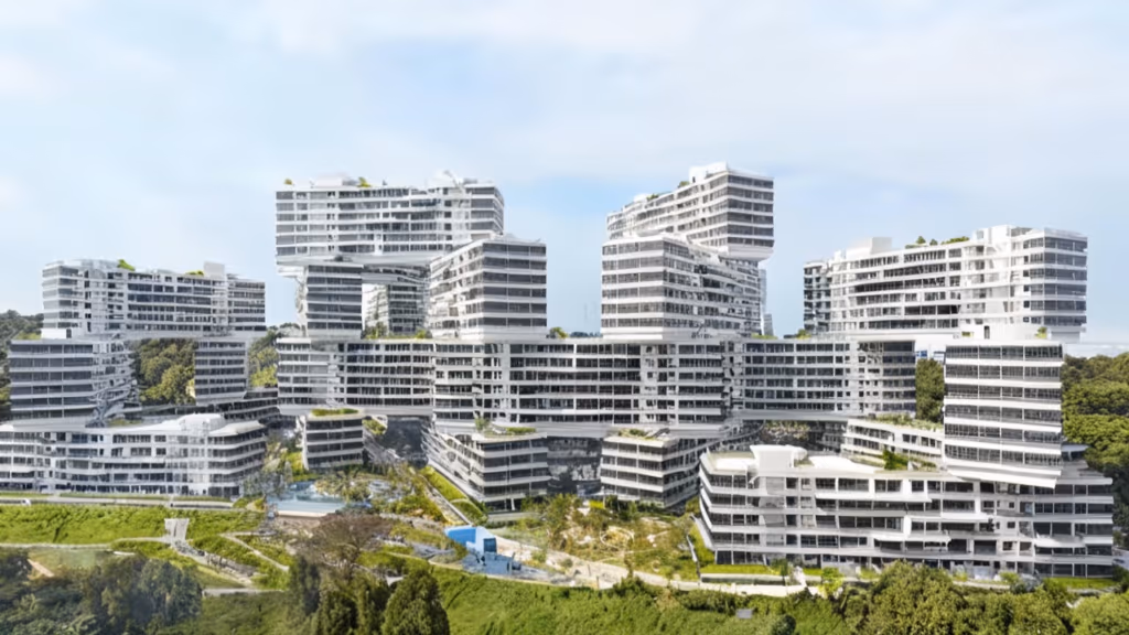Empreendimento Interlace é uma cidade dentro de uma cidade feita com 31 blocos em formato hexagonal e se apresenta como complexo residencial mais vanguardista do planeta