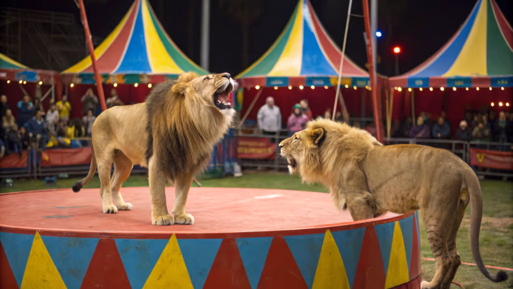 Mais de 30 leões que viviam em circo dão os primeiros passos fora das grades
