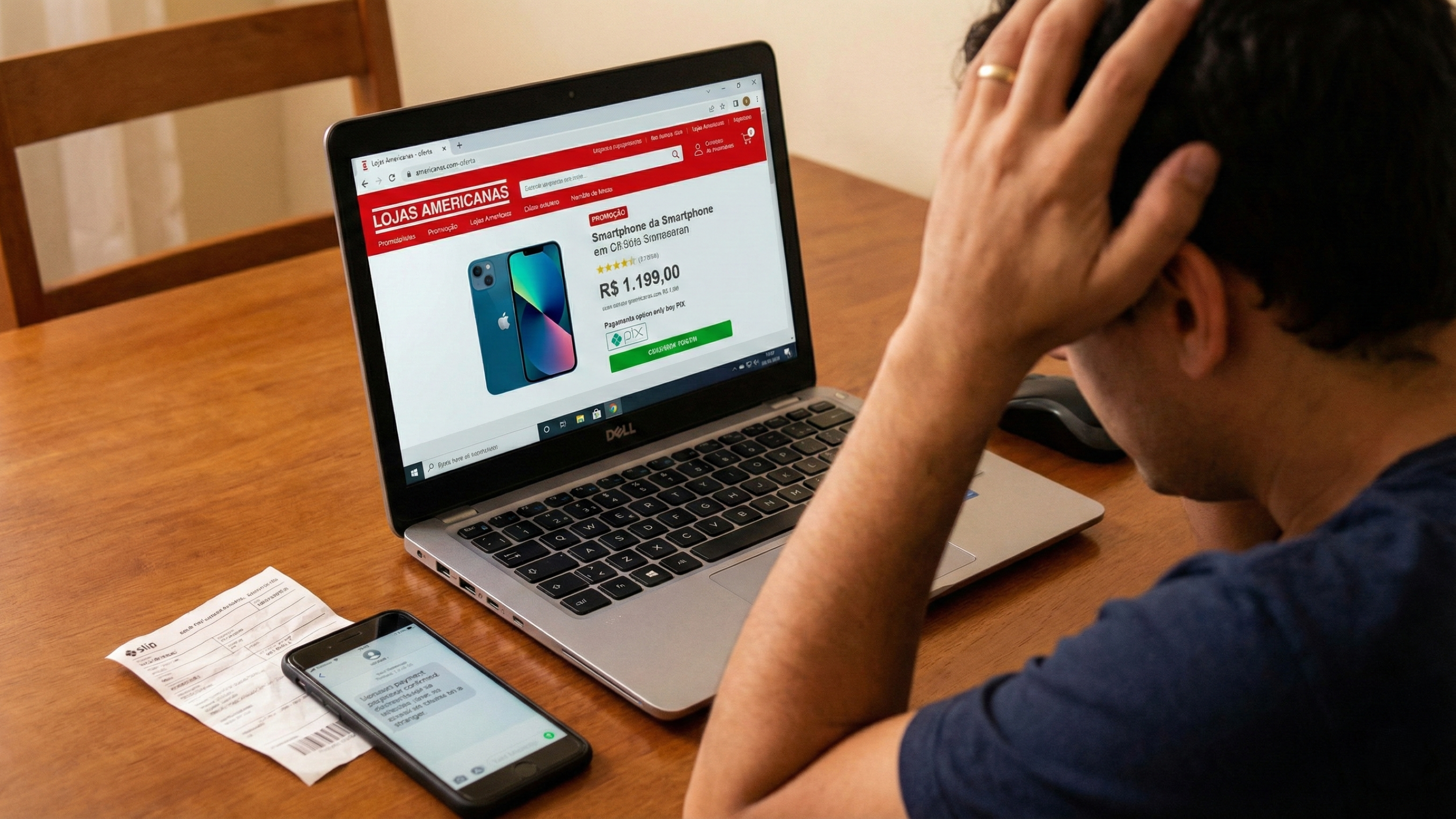 Golpe do site espelho copia lojas famosas e só mostra a fraude depois do pagamento