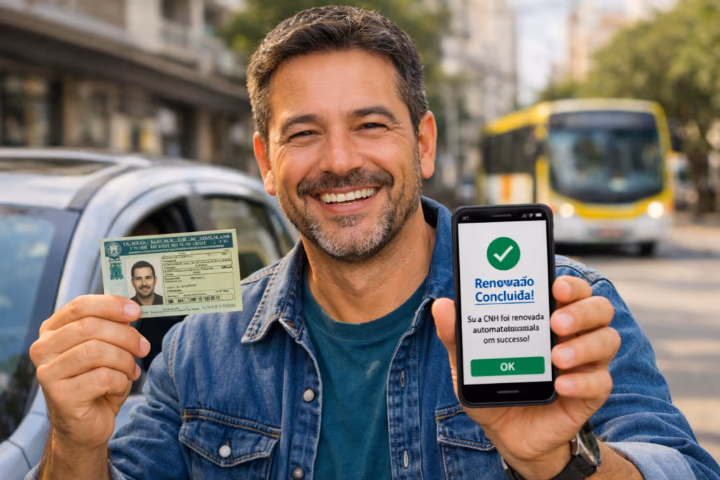 Milhares de motoristas brasileiros serão beneficiados com renovação automática da CNH