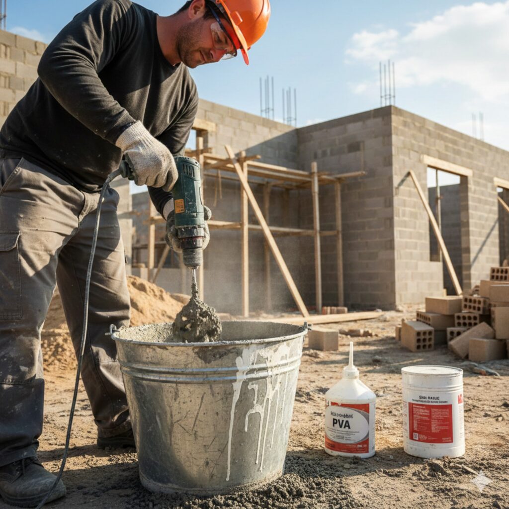 Misturar cola branca com argamassa pode comprometer a estrutura