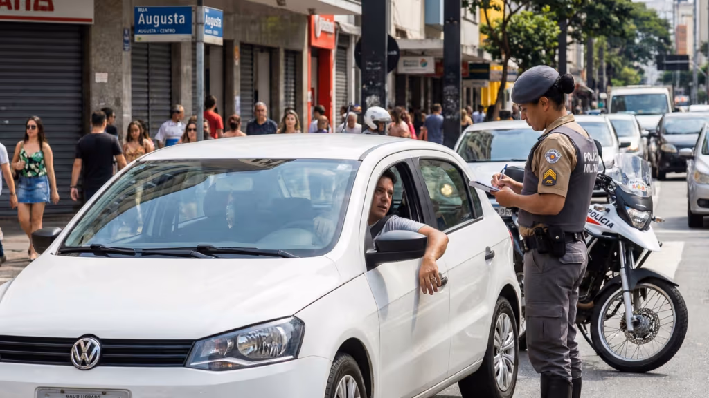 Multa por dirigir com o braço para fora da janela existe e pode render pontos na CNH
