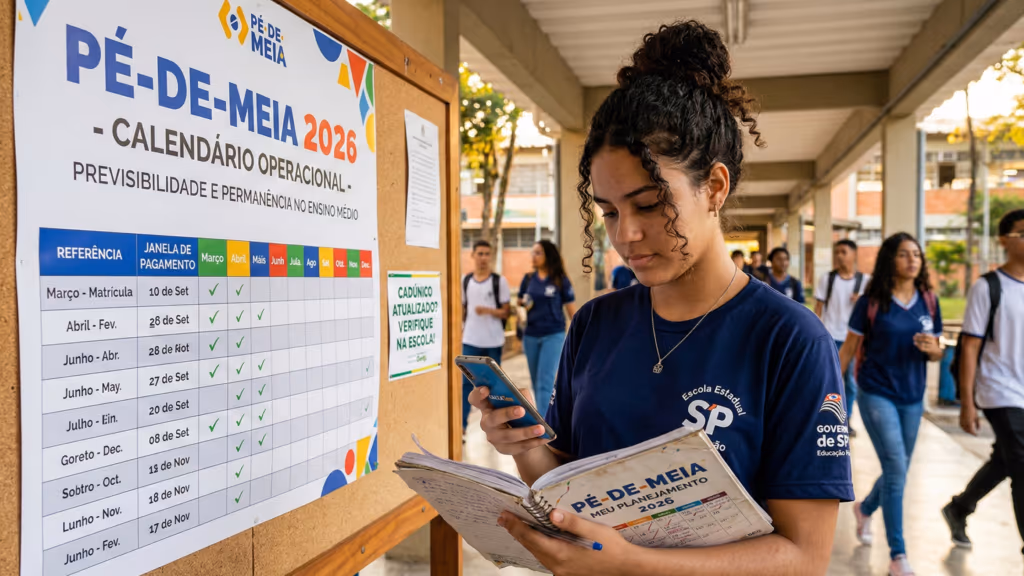 Pé-de-Meia começa a pagar a primeira parcela de 2026 nesta semana e o valor já tem data para cair