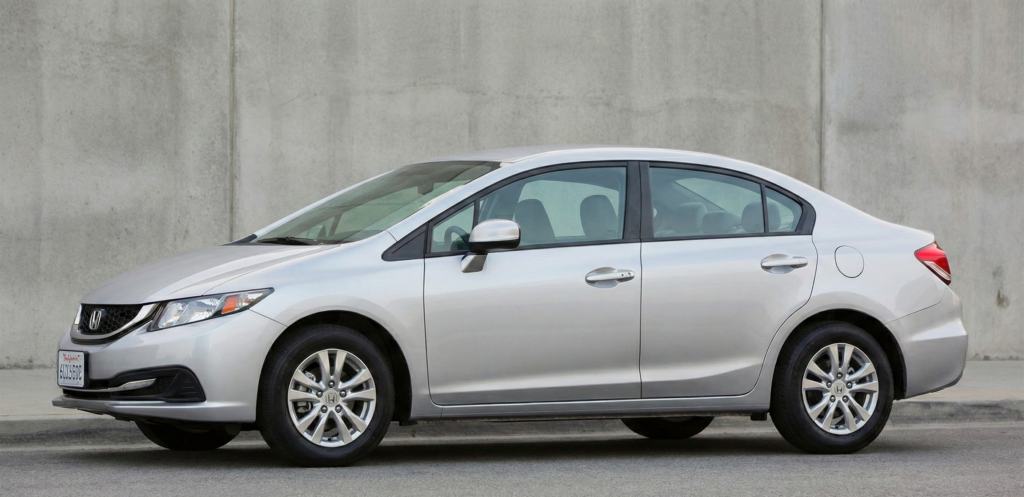 Representação do carro Honda Civic modelo do ano de 2015