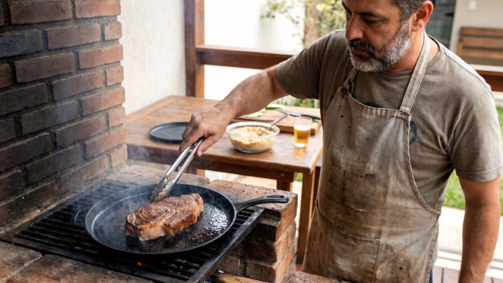 Selar não é cozinhar e essa confusão pode estar arruinando sua carne