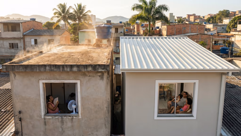 O tipo de telhado que reduz a temperatura interna sem depender de ar-condicionado