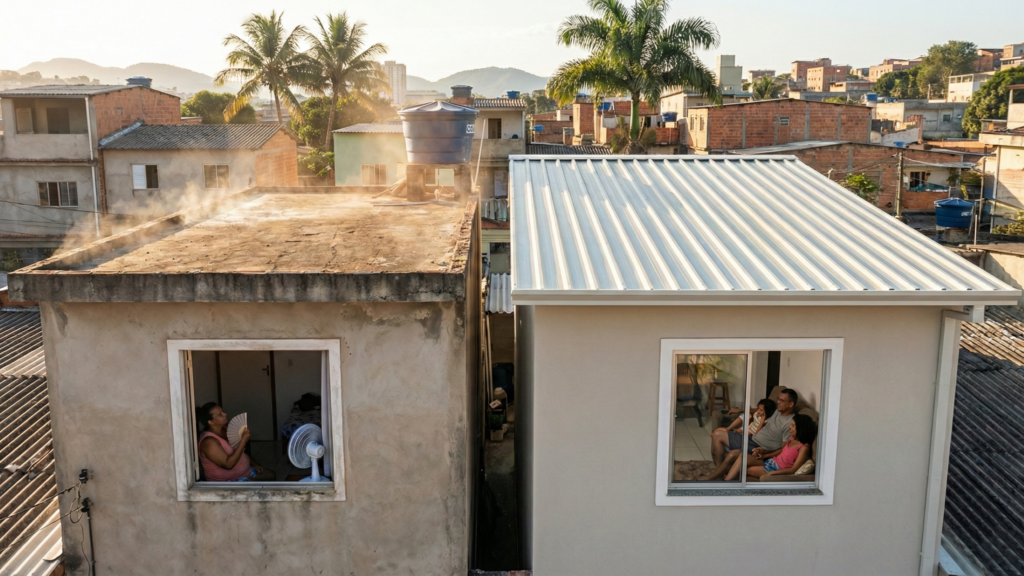 Esse telhado promete diminuir a temperatura interna da sua casa
