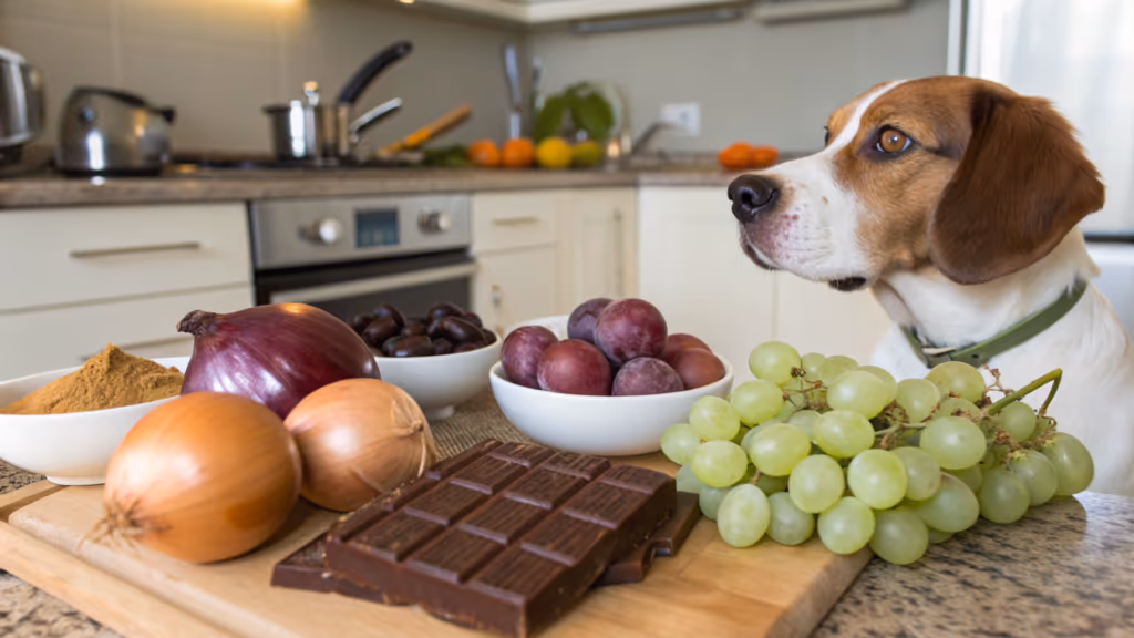 7 Alimentos comuns na sua cozinha que podem ser fatais para o seu cão