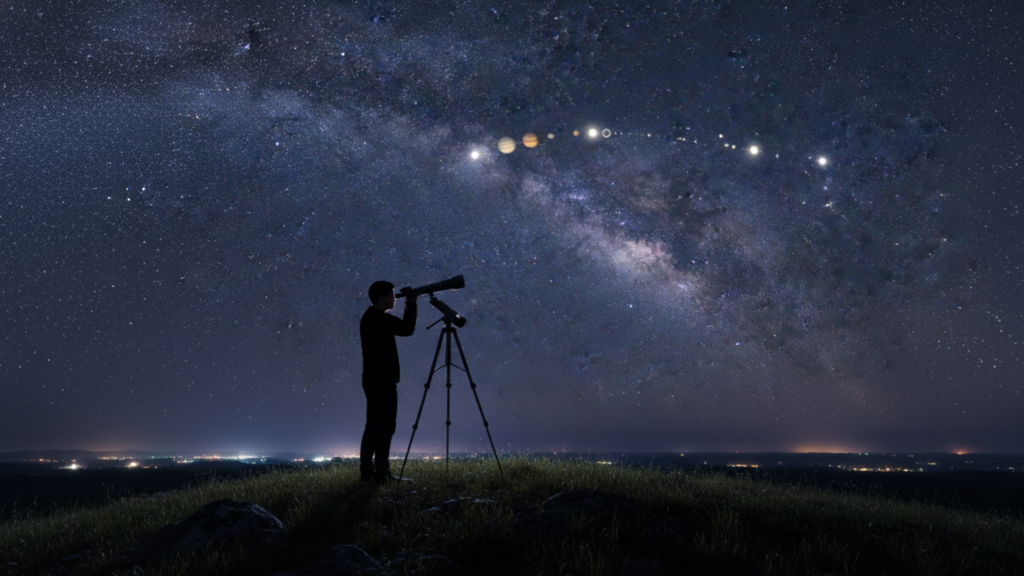 O céu chama atenção com seus mistérios