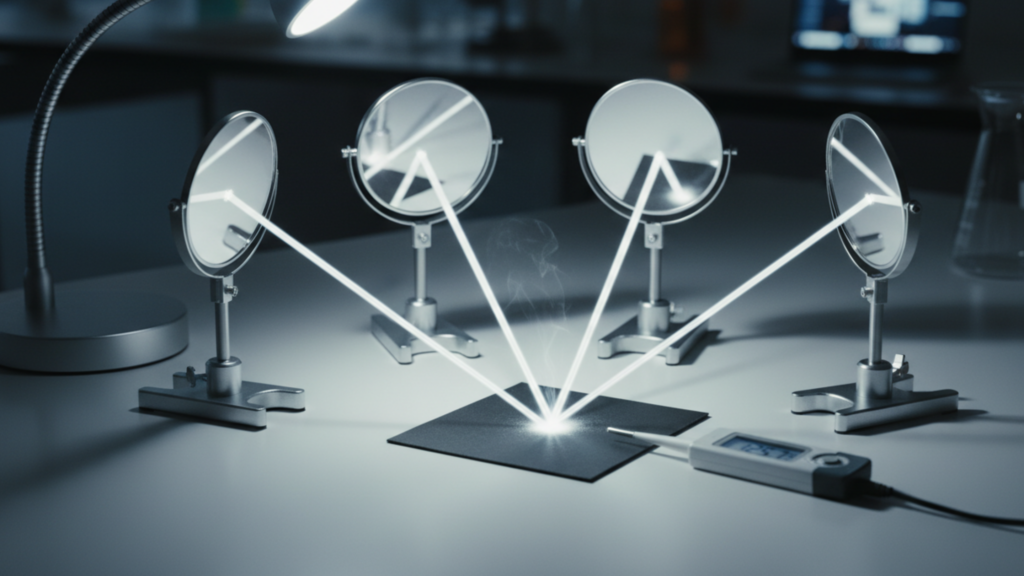 Garoto de 12 anos faz réplica do raio da morte de Arquimedes