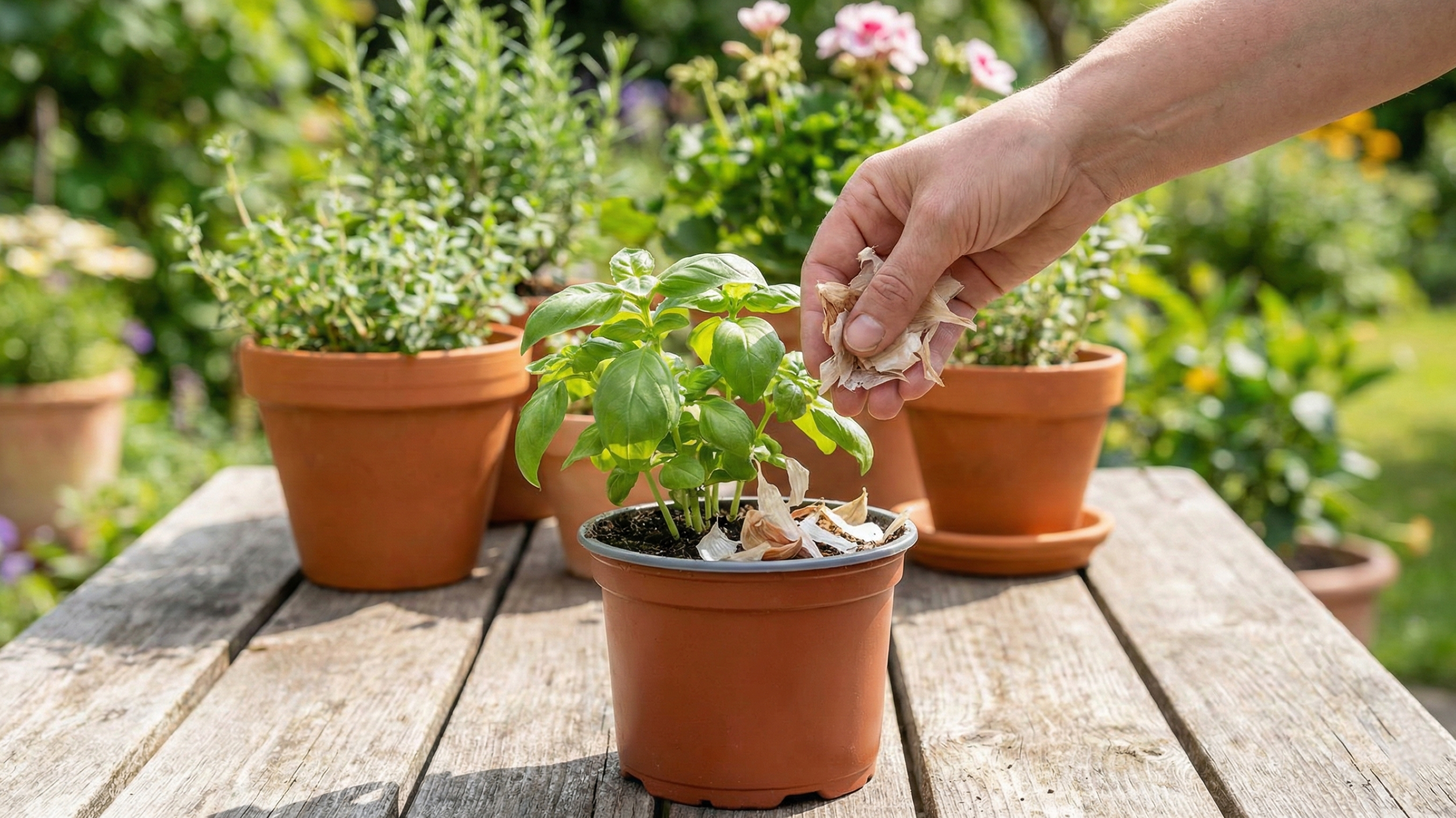 Casca de alho nas plantas: o truque natural que fortalece o solo e afasta pragas