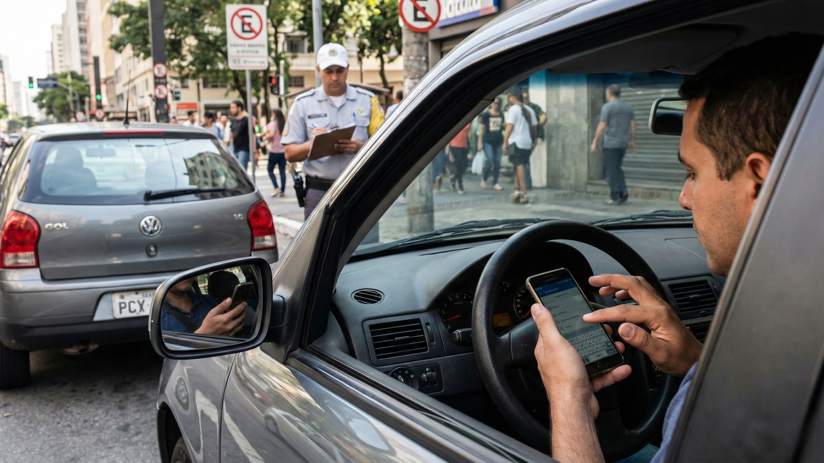 Celular no volante o detalhe que enquadra e por que segurar já pode te complicar