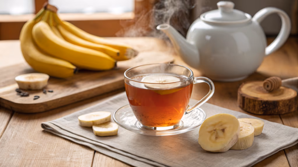O chá de casca de banana que vai te ajudar a emagrecer e desinflamar seu corpo