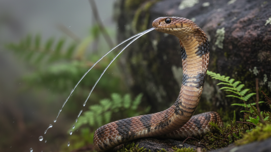 Cobras “aprenderam” a cuspir veneno por nossa causa?